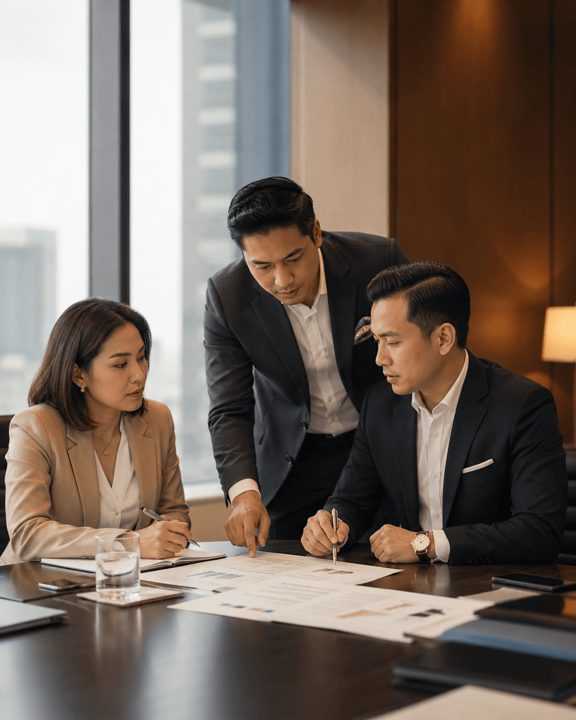 Estluxe Consultancy advisory team in a boardroom meeting