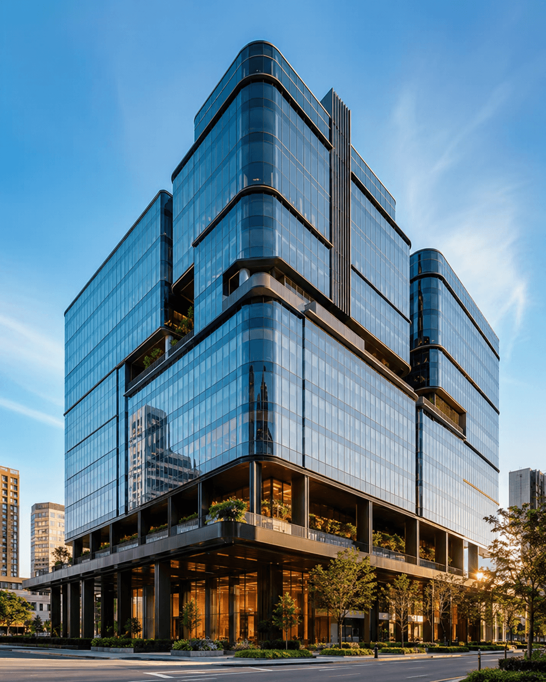 Modern Philippine commercial building, symbol of business growth